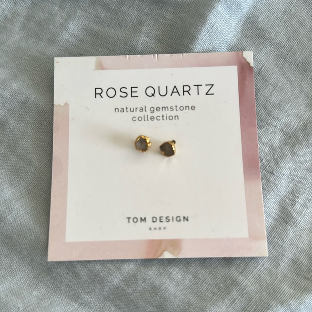 Natural gemstone rose quartz collection by Tom design shop